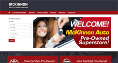Desktop Screenshot of mckinnoncars.com